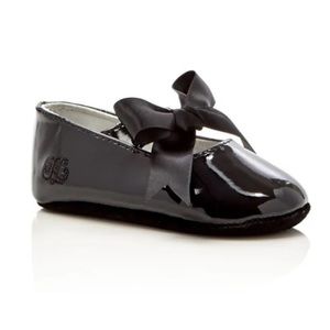 Ralph Lauren Baby Layette Black Patent Briley Mary Janes, Size 3 (6-9 Mos) NEW